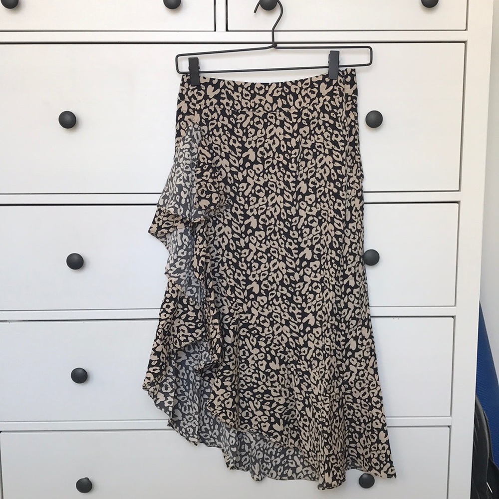 Cheetah print midi skirt